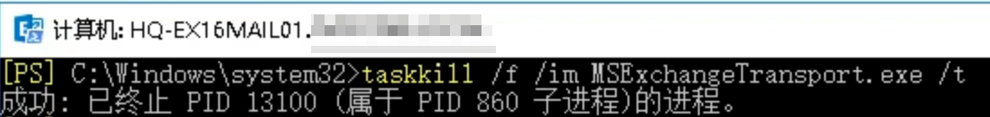 taskkill 执行截图